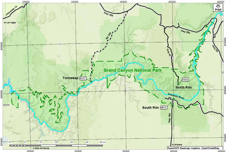 Grand Canyon Highway Map