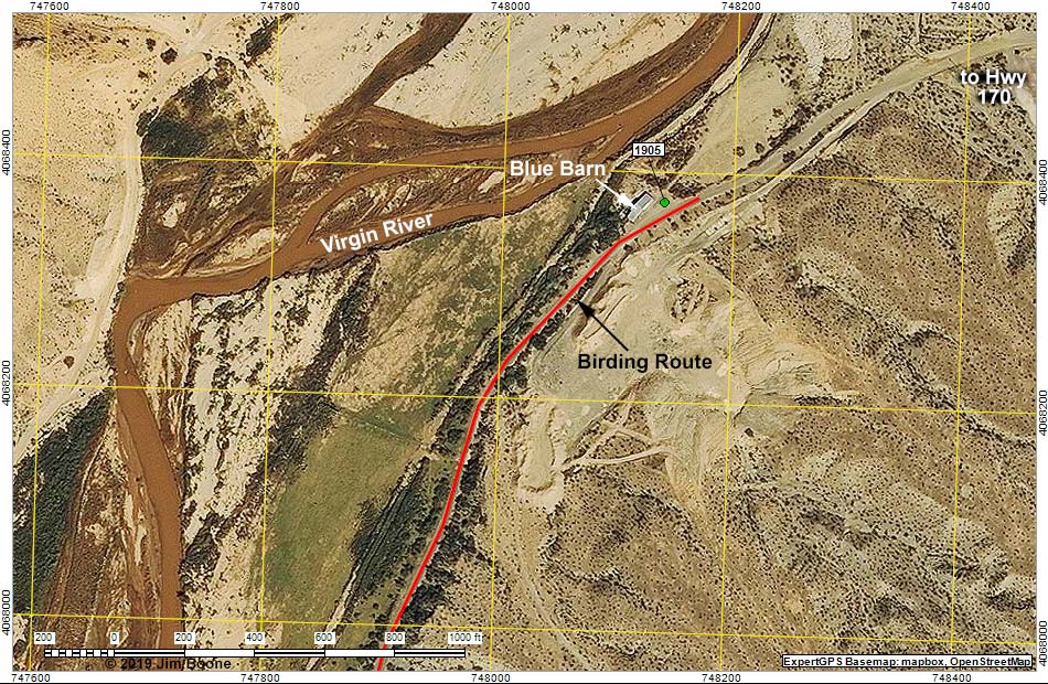 Virgin River Birding Map