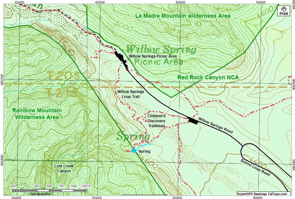 Willow Springs Area Map