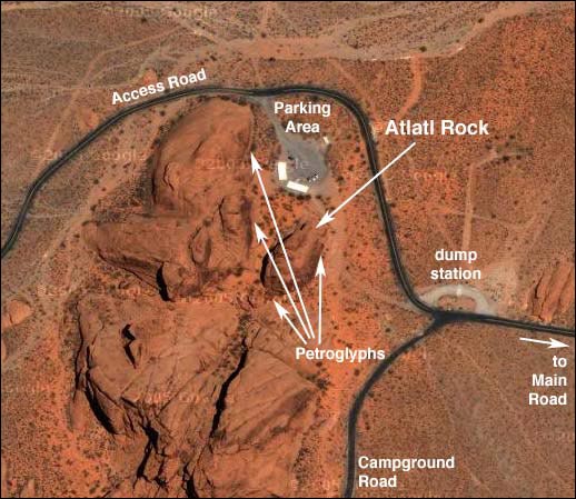 Atlatl Rock site map