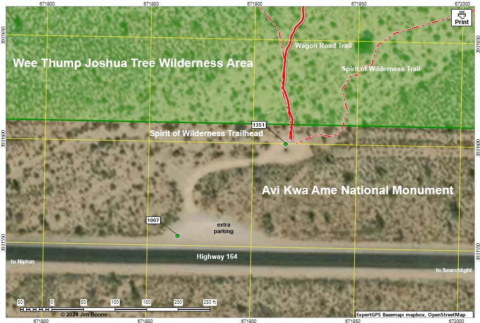 Spirit of Wilderness Trailhead Map