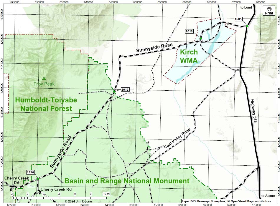 Cherry Creek Road Overview Map