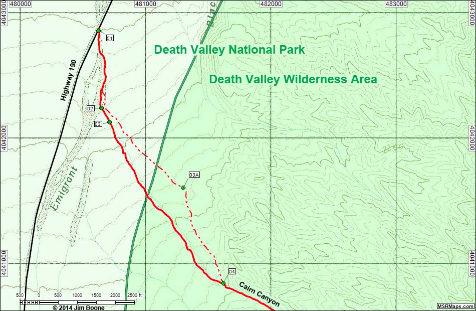 Cairn Canyon Map