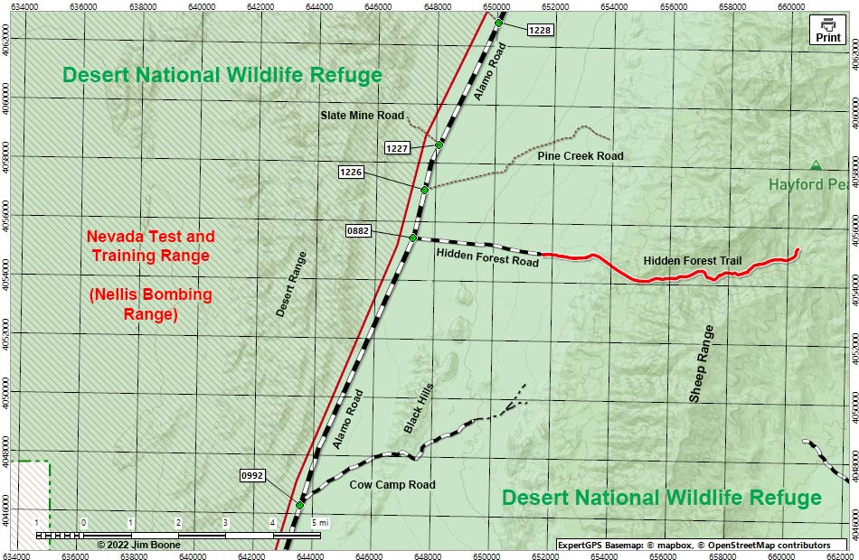 Alamo Road North Map