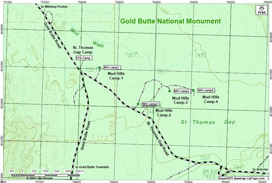 Mud Hills Camp 2 Map