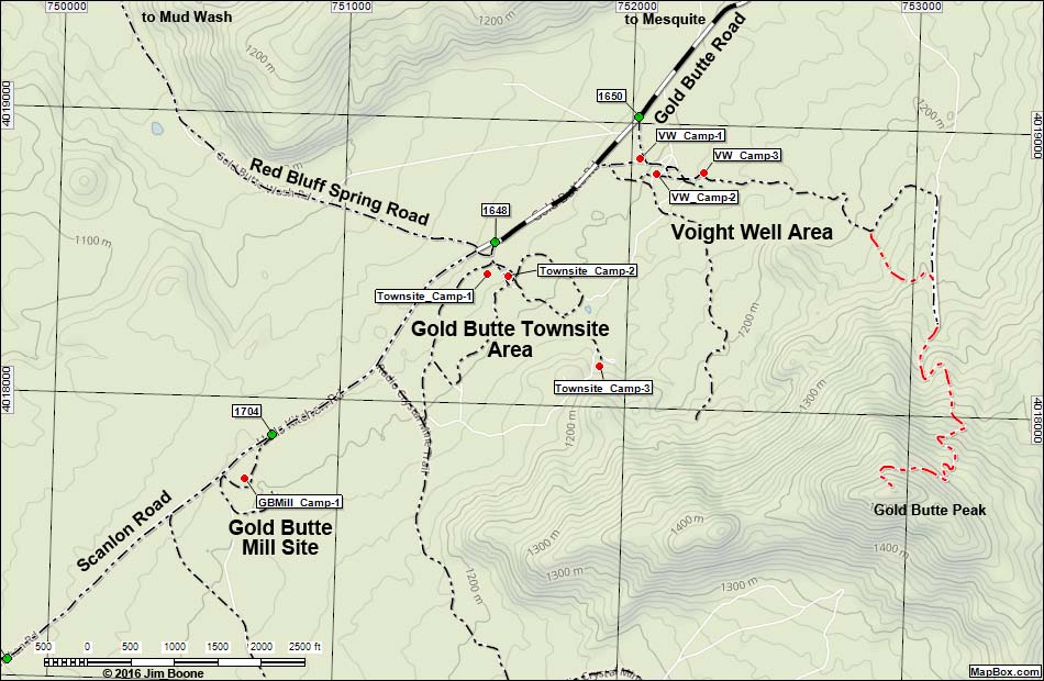 Gold Butte Townsite Area Campsites