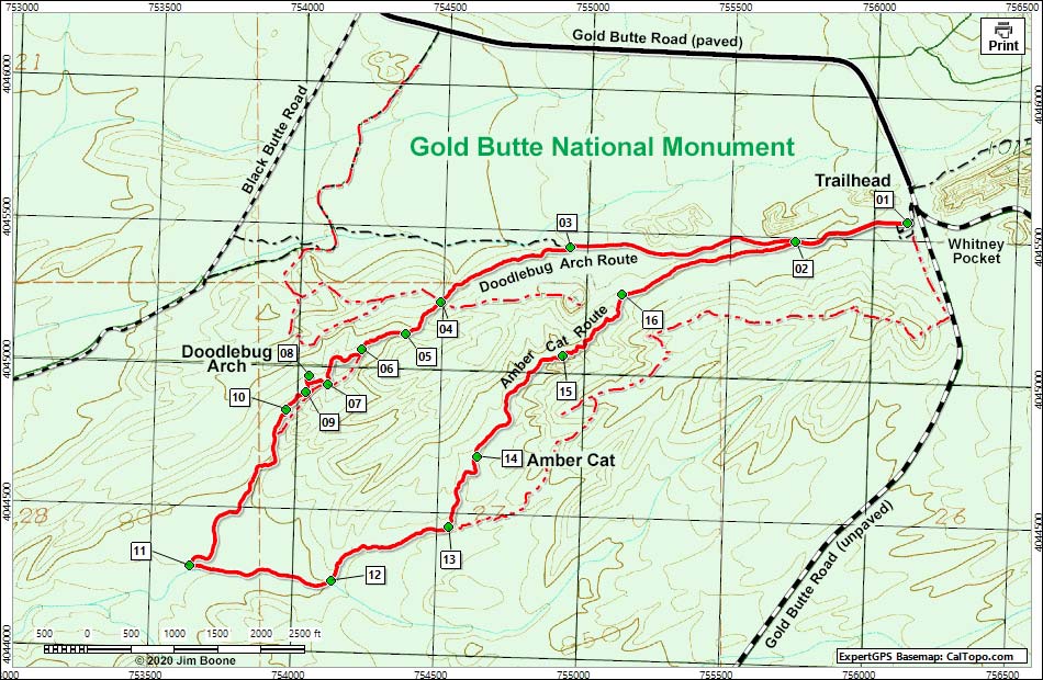 Doodlebug Loop Route Map