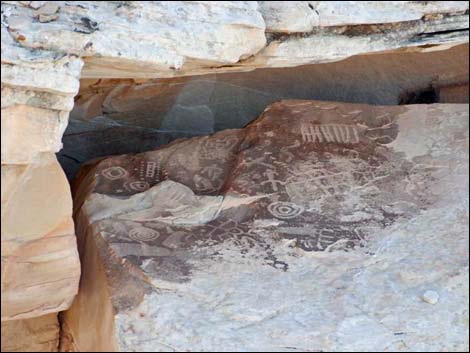 Don't stop there. Wander around among the rock piles and look for more rock art. When finished, wander back to the trailhead. Regardless of where you are in the rock piles, if you walk north, you will hit Black Butte Road.