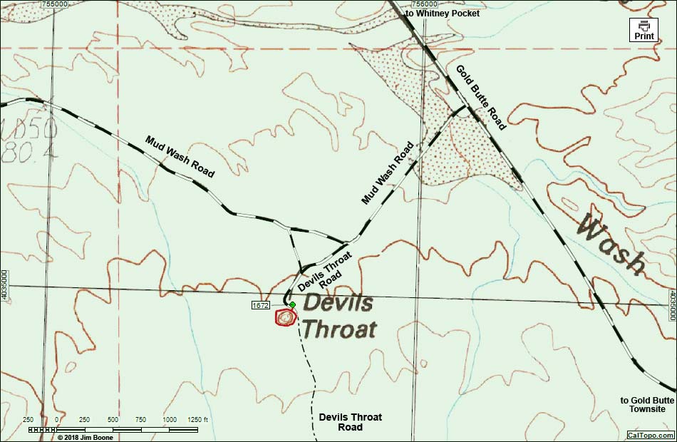 Devils Throat Map