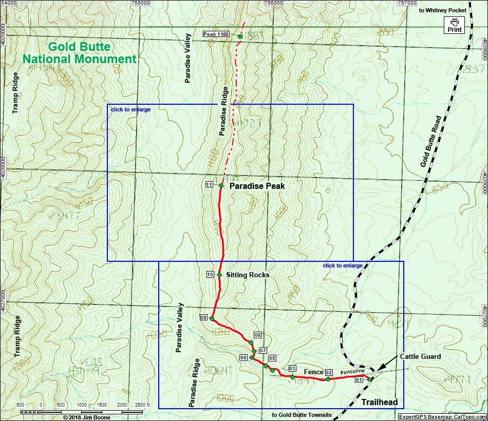 Paradise Peak Map