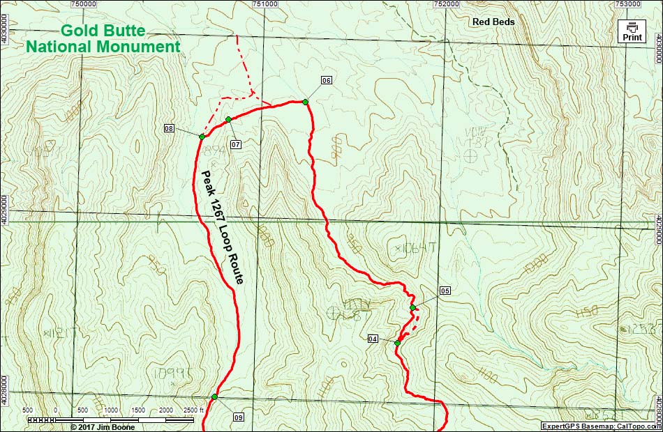 Peak 1267 Loop Map