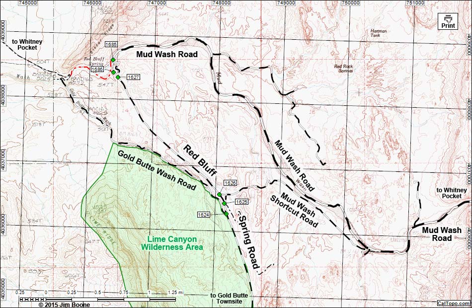 Red Bluff Spring Road Map