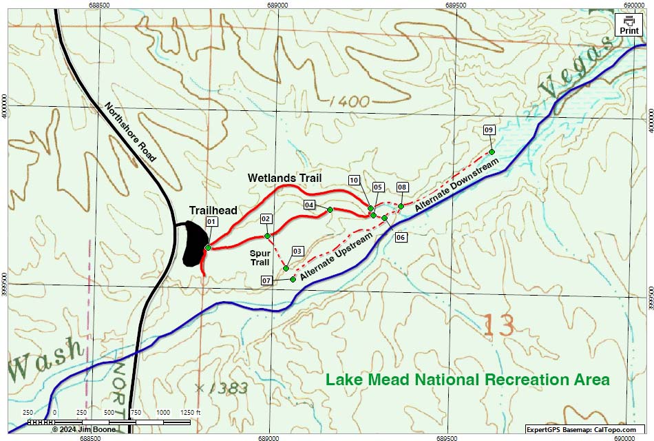 Wetlands Trail Map