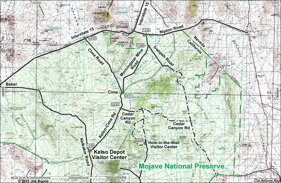 Kelso Depot Visitor Center Map