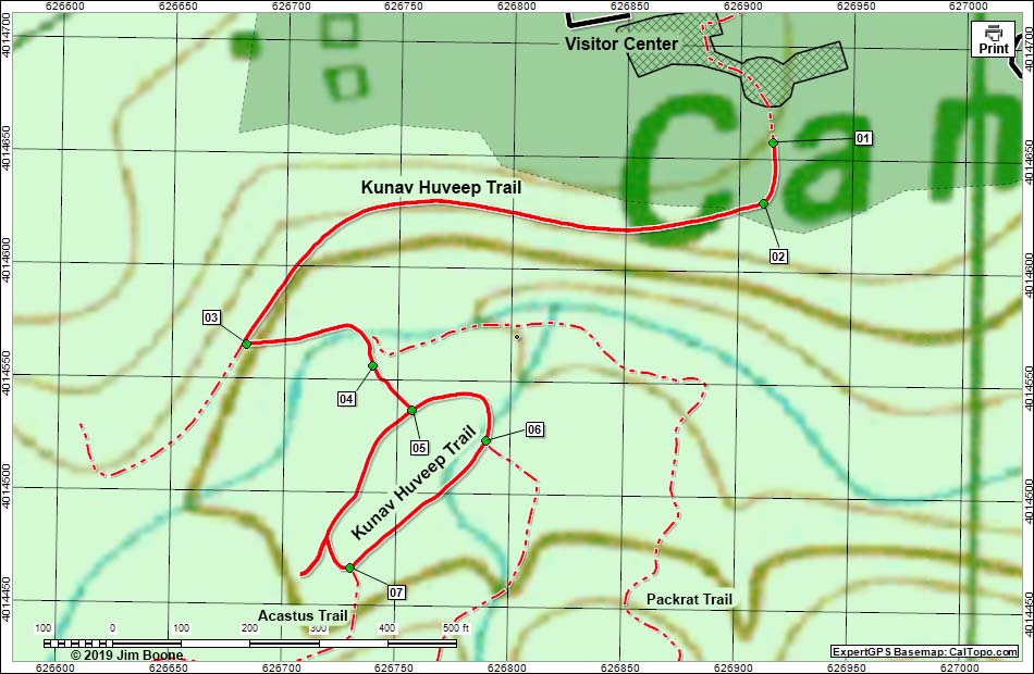 Kunav Huveep Trail Map