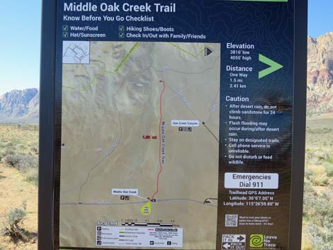 Middle Oak Creek Trailhead