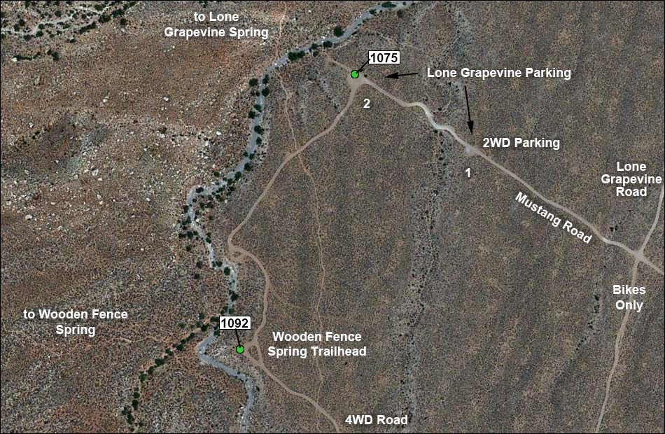 Cottonwood Trailhead Map