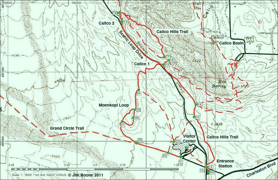 Entrance Station - Calico 2 - Moenkopi Hill Loop Map