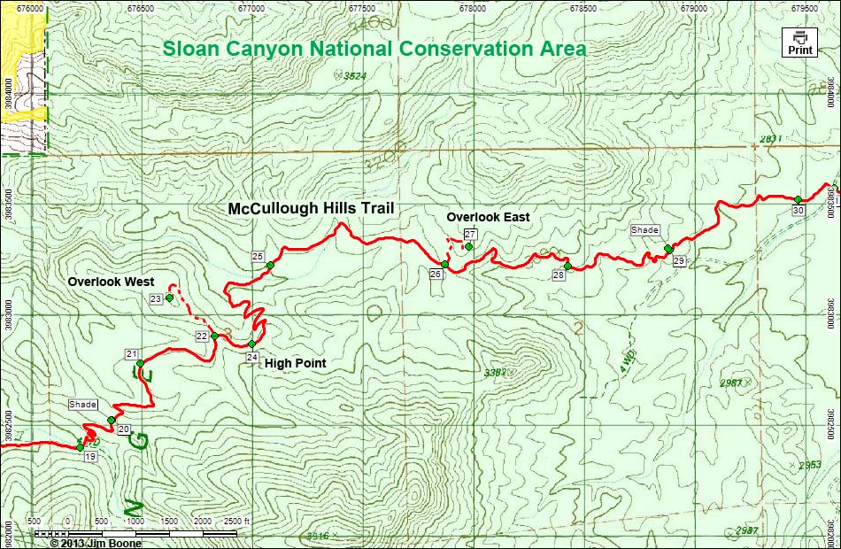 McCullough Hills Trail Map