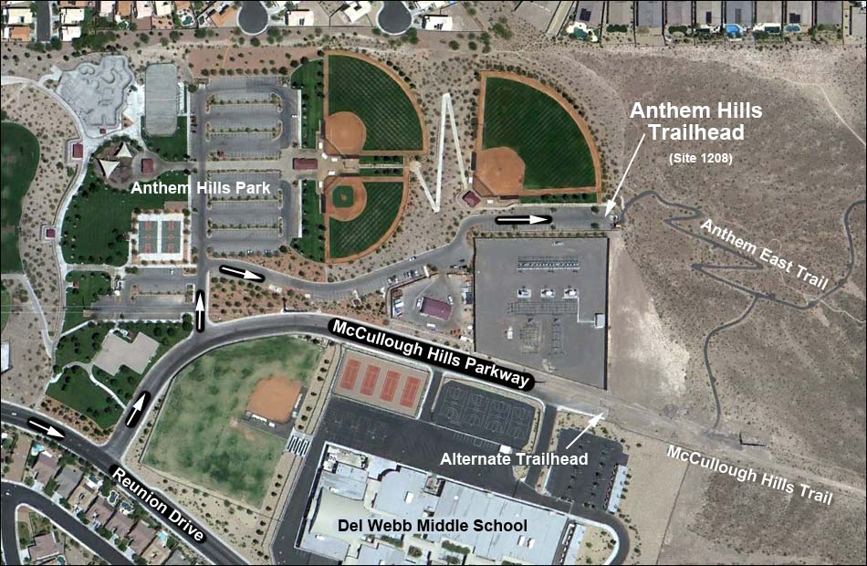 Anthem Hills Trailhead Map