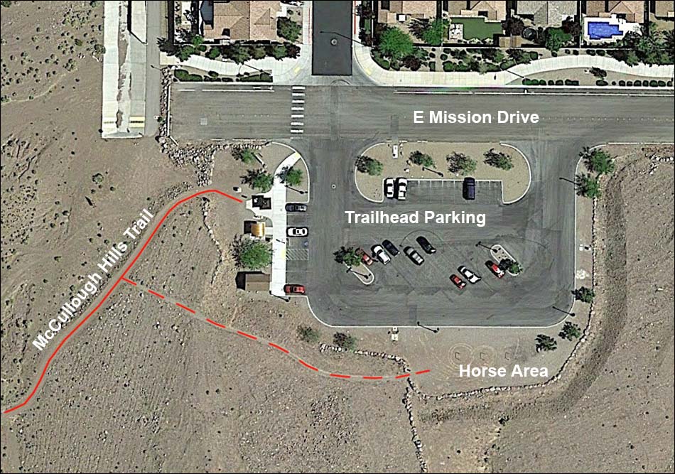 McCullough Hills Trailhead Map